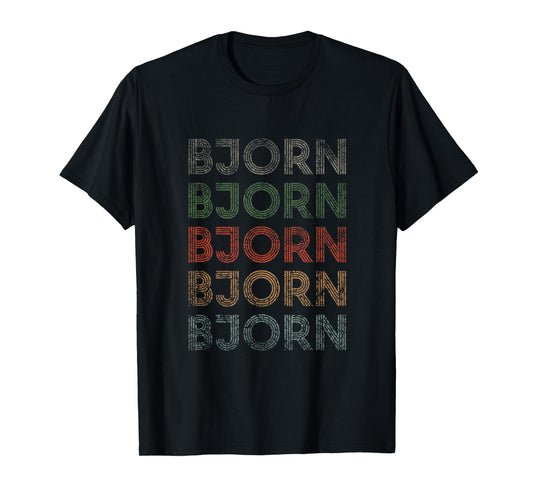 Bjorn First Name Grunge Style Vintage Retro T-Shirt