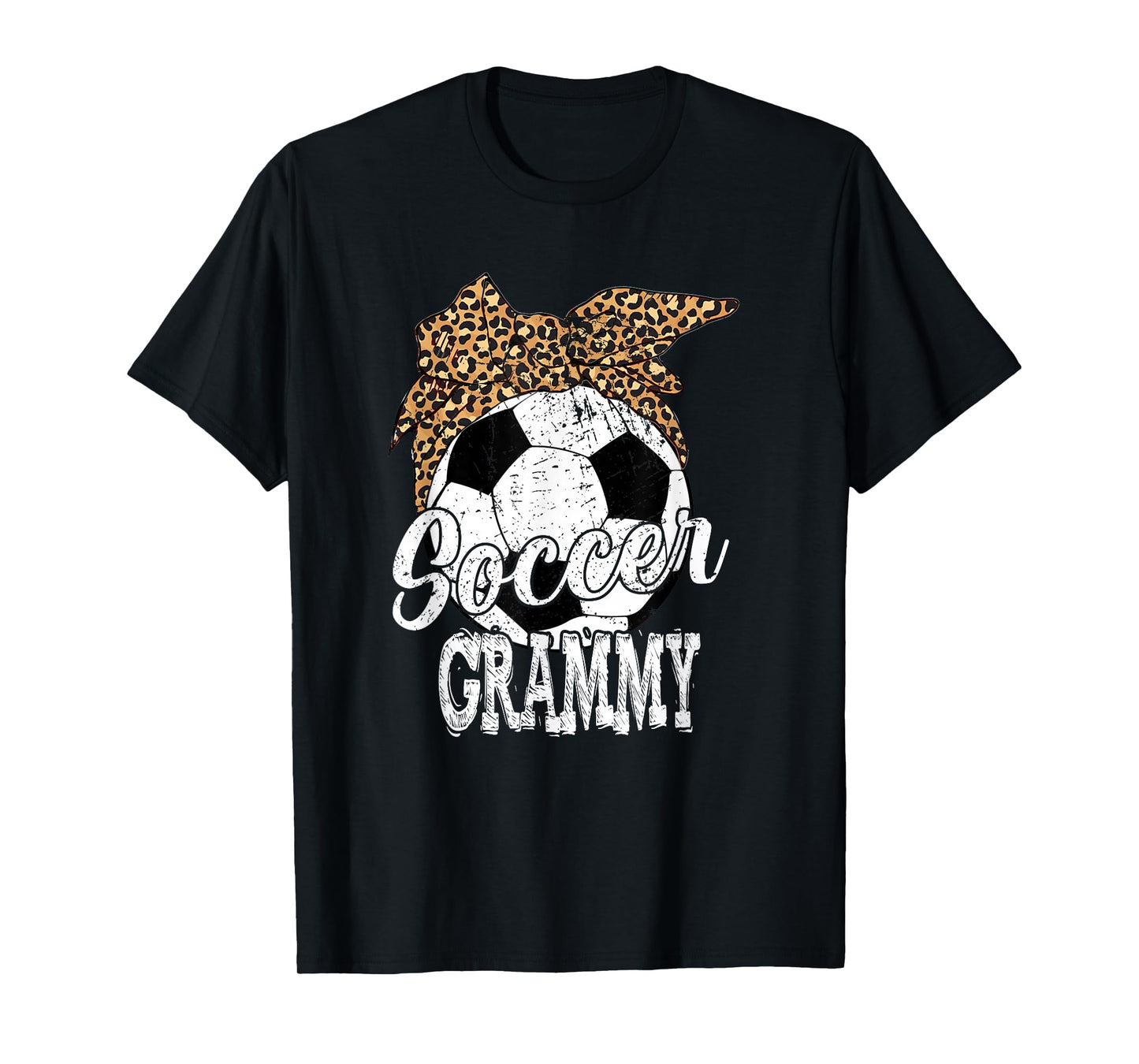 Soccer Grammy Leopard Funny Mothers Day T-Shirt