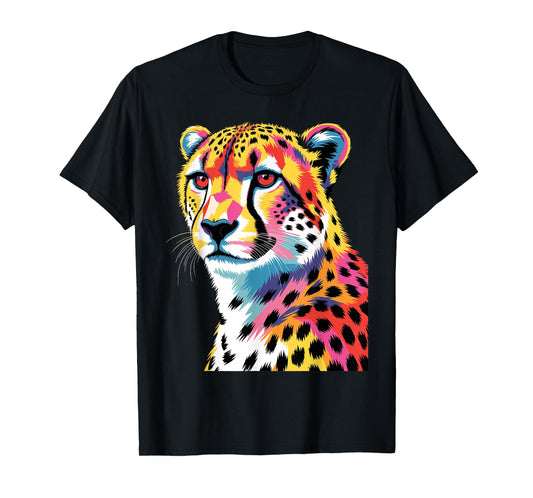 Cool Cheetah Art for Men Women Kid Zoo Animal Safari Cheetah T-Shirt