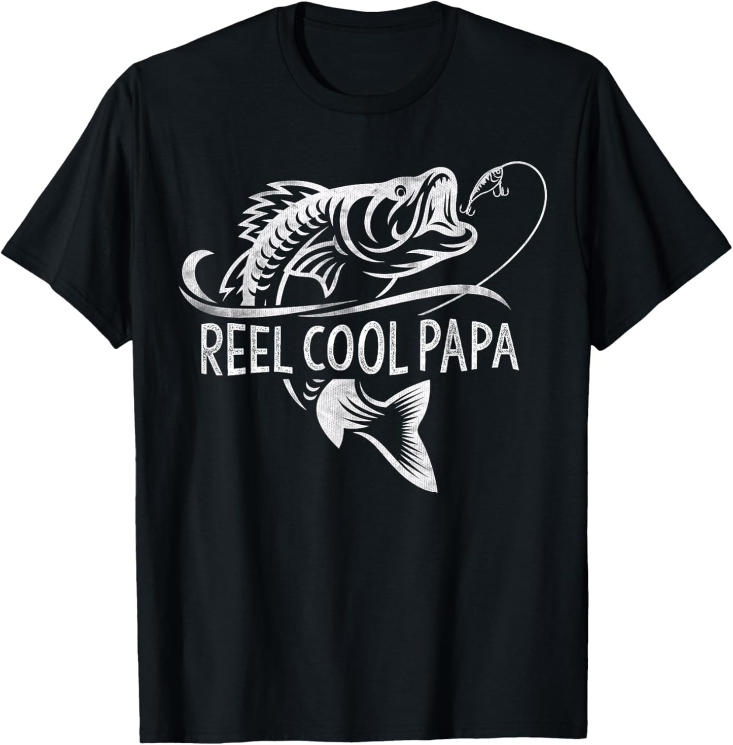 Reel Cool Papa Fishing Dad Gifts Father's Day Fisherman Fish T-Shirt