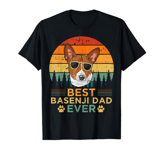 Retro Style Best Basenji Dad Ever Father's Day T-Shirt