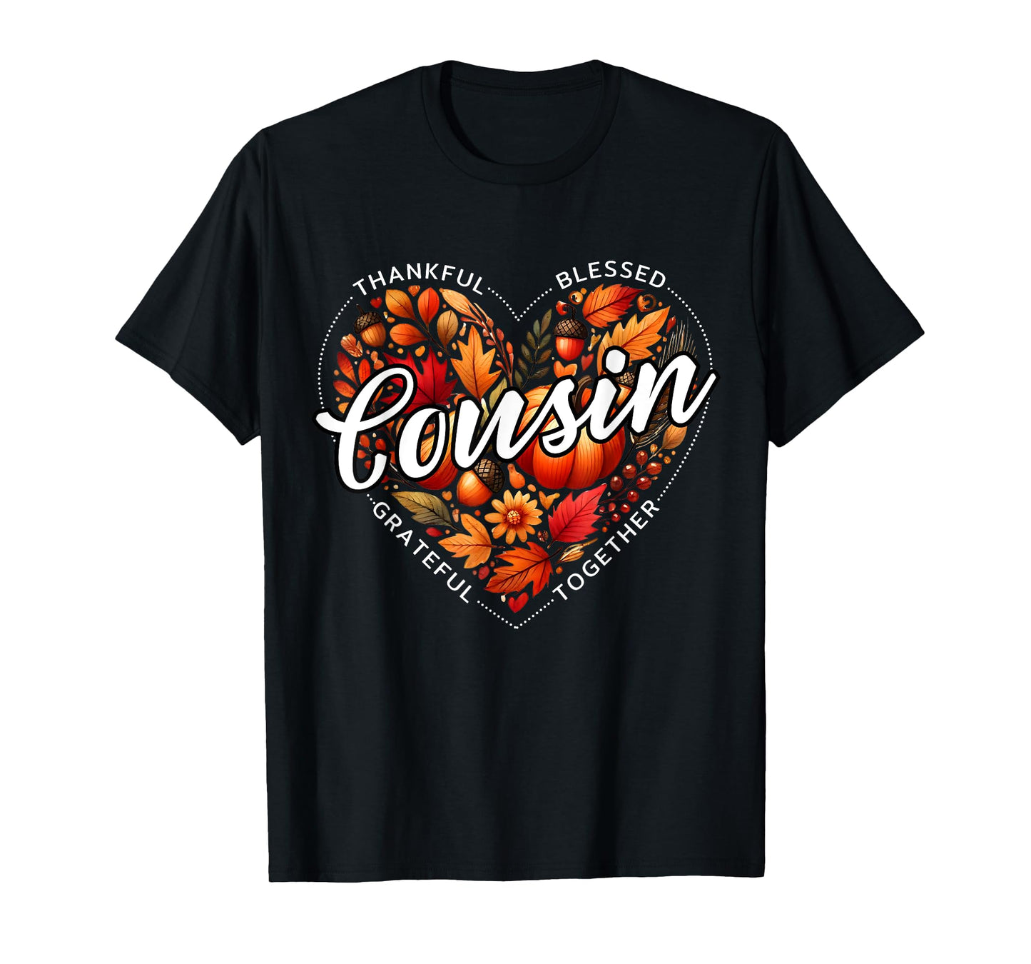 Cute Fall Autumn season matching Cousin thanksgiving 2024 T-Shirt
