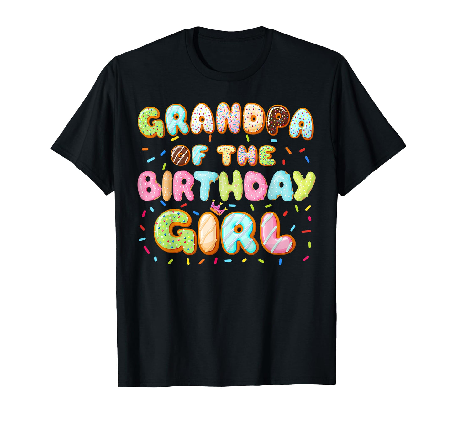 Grandpa Of The Birthday Girl Sweet Donut Birthday Family T-Shirt