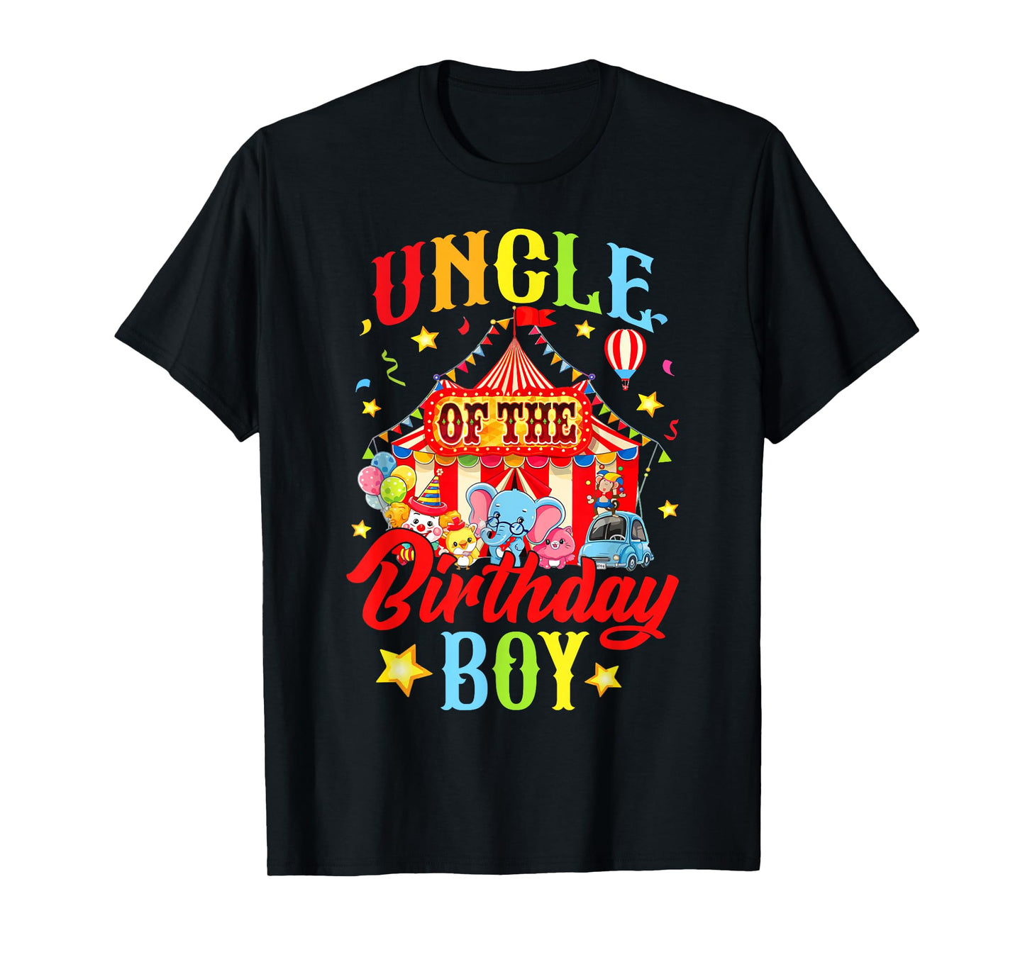 Uncle Of The Birthday Boy Circus Carnival Theme Party T-Shirt