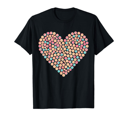 Colorful Heart Polka Dot T-Shirt