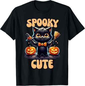 Spooky Cute Black Cat T-Shirt