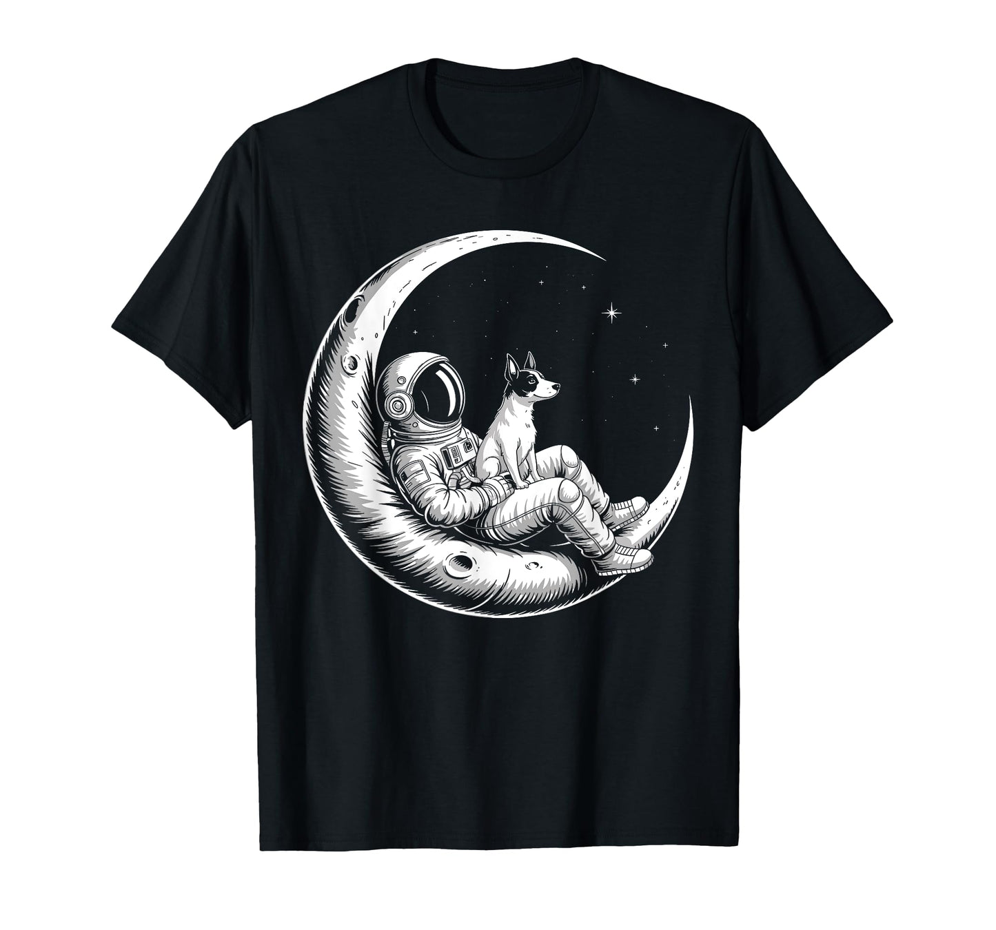 Rat Terrier Astronaut Galaxy Moon Dog Lovers T-Shirt