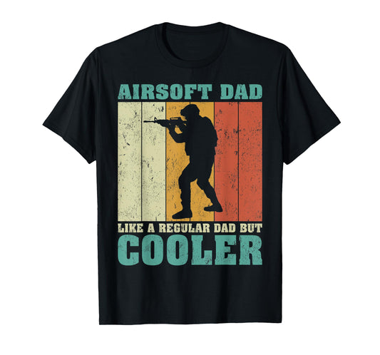 Mens Vintage Retro Airsoft Dad Like A Regular Dad Father's Day T-Shirt