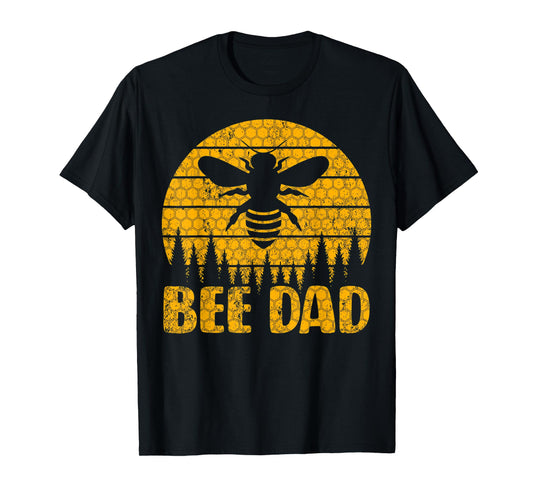 Mens Bee Vintage Beekeeper Keeping Bee Dad Father's Day T-Shirt