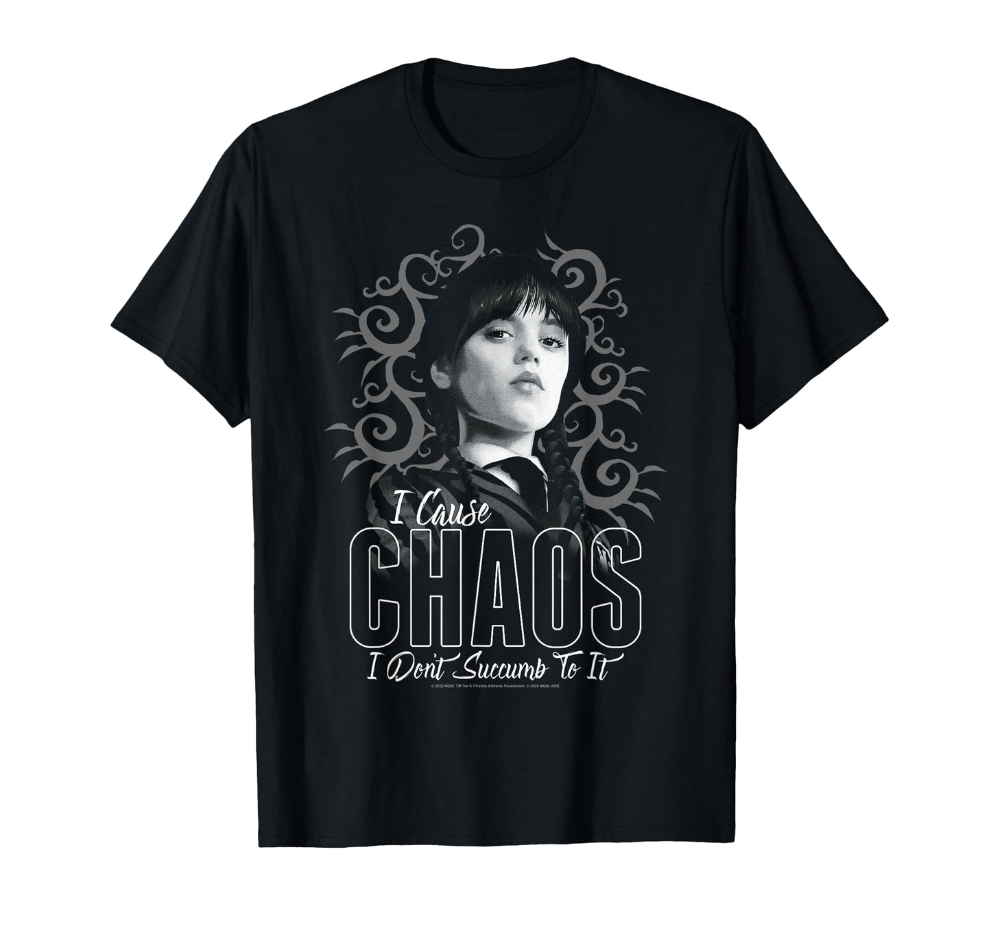 Wednesday I Cause Chaos I Don't Succumb To It Portrait T-Shirt