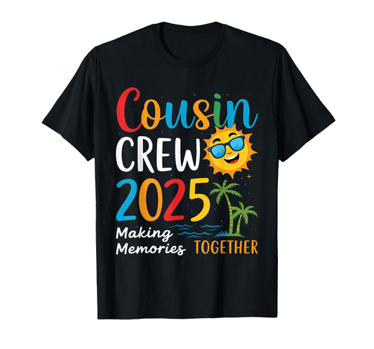 Cousin Crew 2025 Summer Vacation Beach Family Trip Matching T-Shirt
