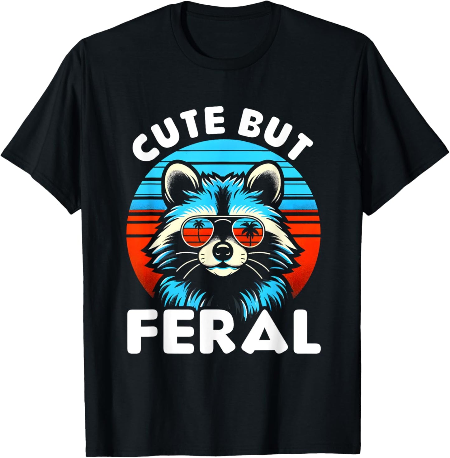 Colorful Racoon With Sunglasses Racoon T-Shirt