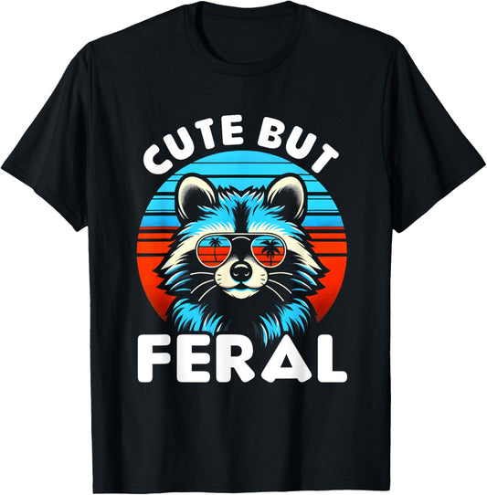 Colorful Racoon With Sunglasses Racoon T-Shirt