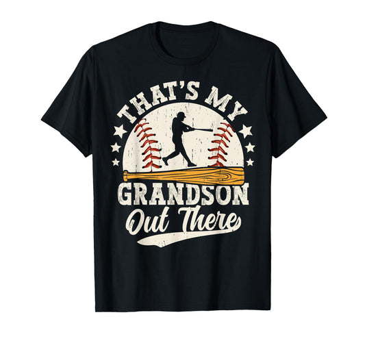 Baseball Grandma Grandpa That's My Grandson Out There Sports T-Shirt