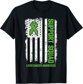 Liver Cancer Shirts Support Squad Liver Cancer Awareness T-Shirt