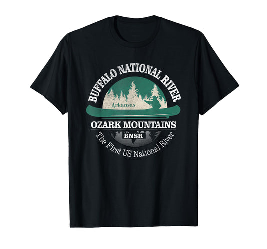 Vintage Nature Buffalo National River Hiking Mountain T-Shirt