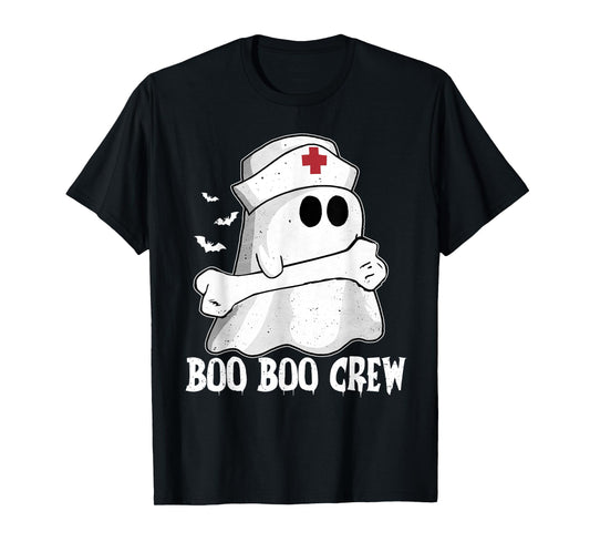Funny Boo Crew Nurse Shirt Nurse Ghost Women Halloween T-Shirt