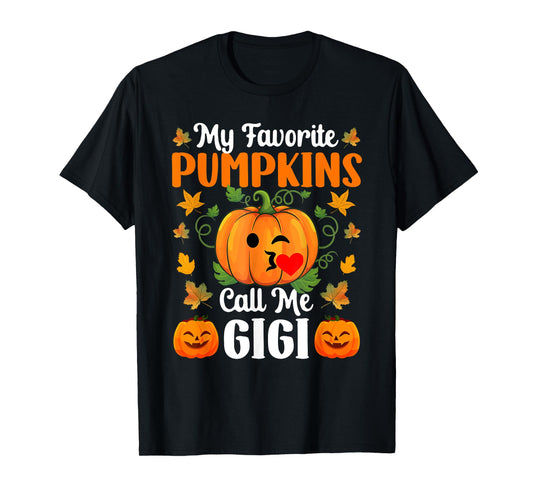 My Favorite Pumpkins Call Me Gigi Shirt Funny Halloween T-Shirt