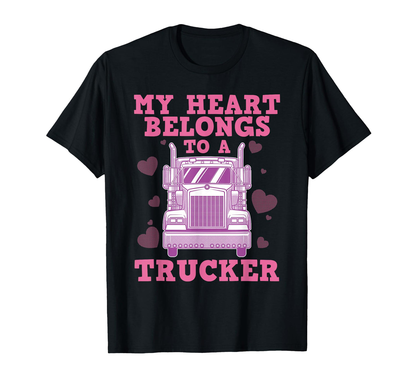 Cool Truckers Wife Gift For Women Funny Truck Driver Girl T-Shirt