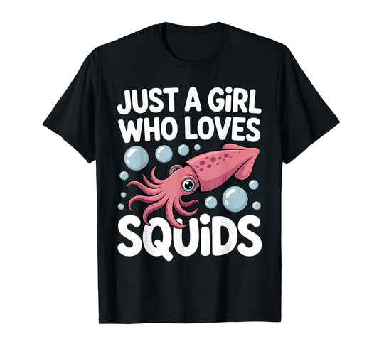 Best Squid Art for Women Girls Squid Lover Giant Squid T-Shirt