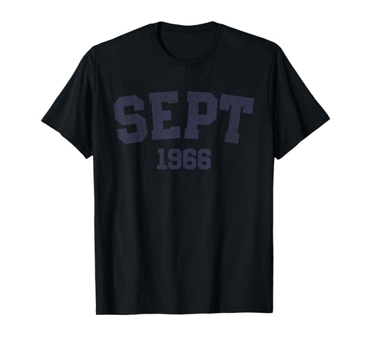 September - Vintage 1966 59th Birthday 59 Years Old T-Shirt