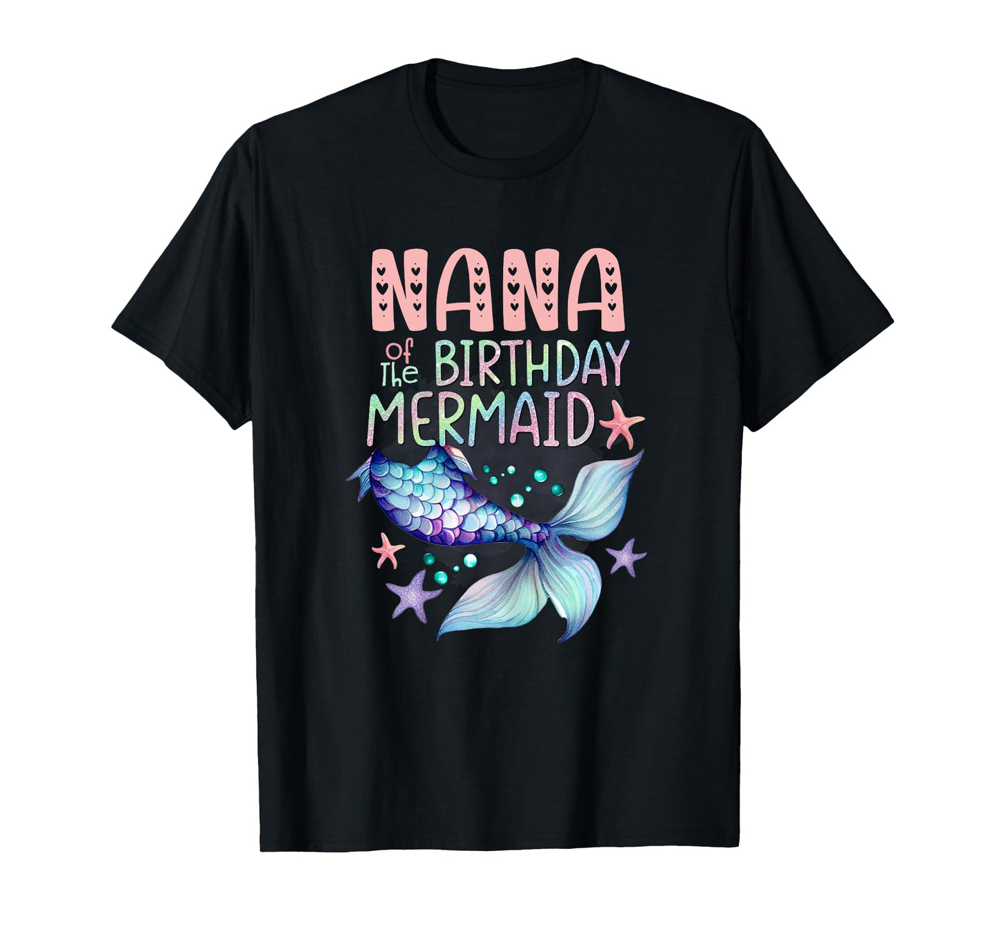 Nana Of The Birthday Mermaid Family Matching Party Squad T-Shirt