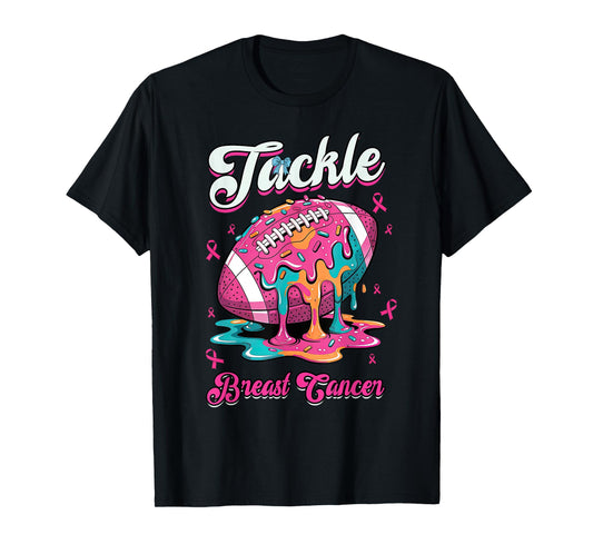 Pink Out Tackle Breast Cancer Awareness American Football T-Shirt