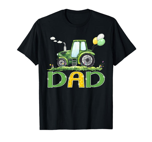 Dad of The Birthday Boy Tractor Farm Truck Matching T-Shirt
