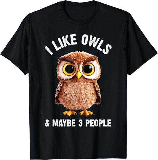 Cool Owl Design For Men Women Kids Bird Zookeeper Owl Lover T-Shirt