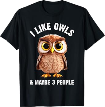 Cool Owl Design For Men Women Kids Bird Zookeeper Owl Lover T-Shirt