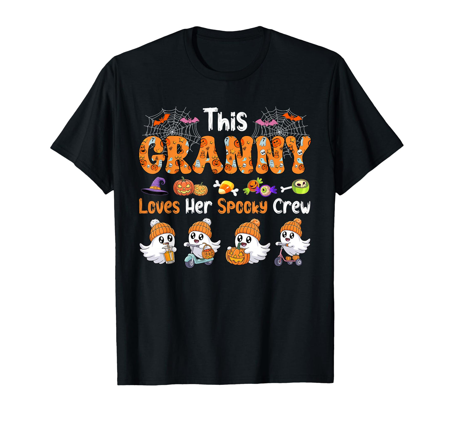 Granny Loves Her Spooky Halloween Crew Group Funny Boos T-Shirt
