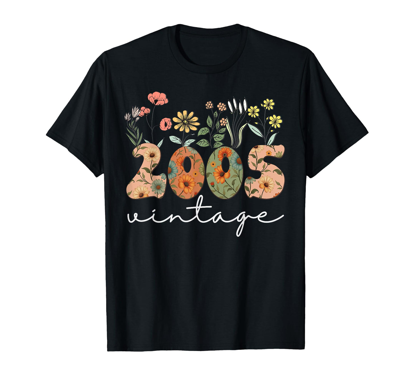 20 Years Old Vintage 2005 18th Birthday Tee Wildflower Women T-Shirt