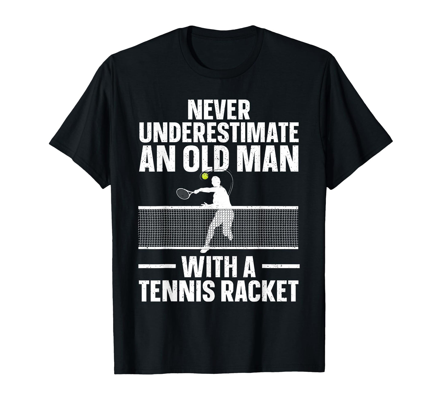 Best Tennis Art For Men Grandpa Tennis Lover Tennis Player T-Shirt
