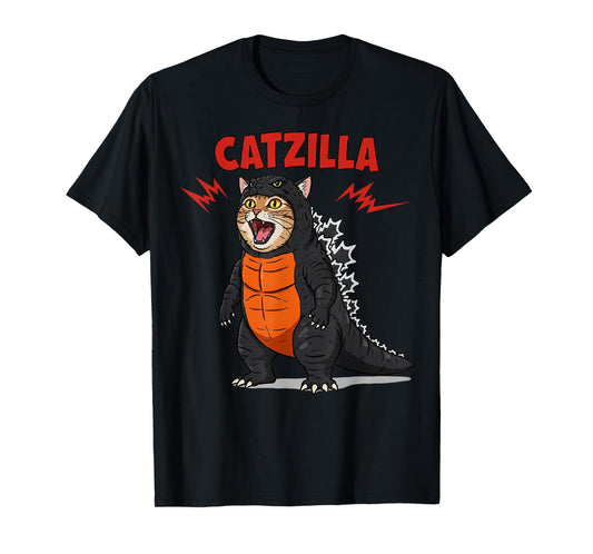 Cute Catzilla Cat Japanese Art Funny Gifts For Men Women Kid T-Shirt