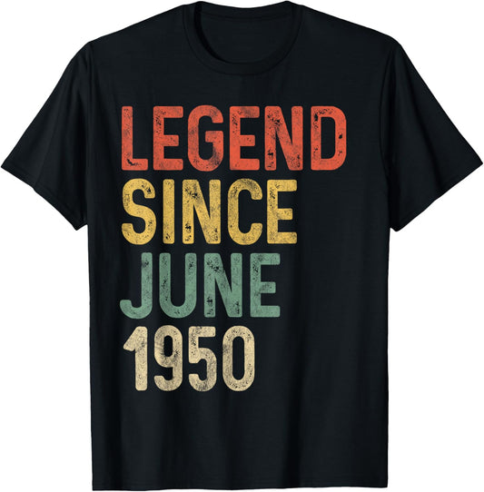 Legend 1950 75th Birthday Gifts for Men Women 75 Year Old T-Shirt