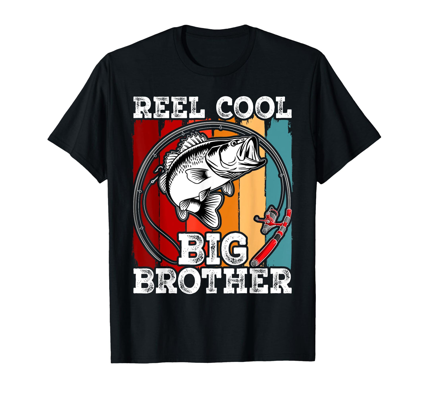 Reel Cool Big Brothers Older Brother Boys Fishing T-Shirt