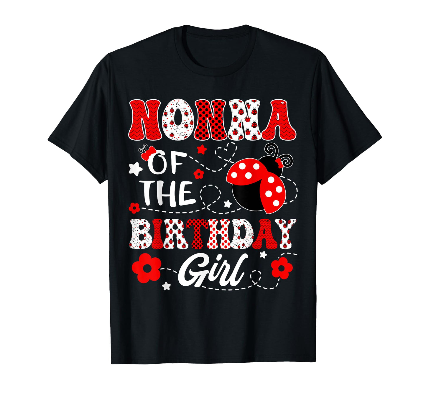Nonna Of The Birthday Girl Lady Bug Birthday Party T-Shirt