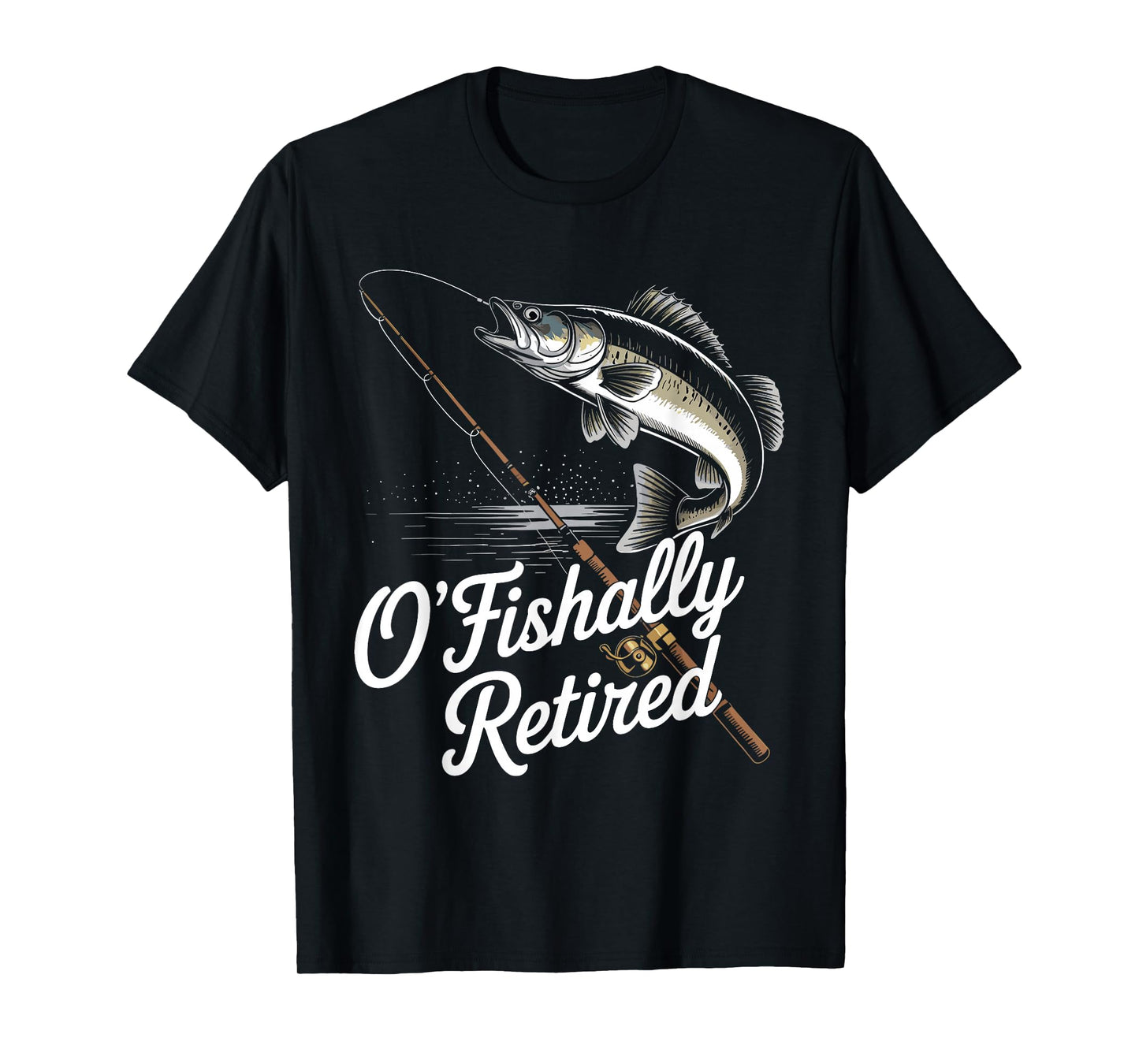 Ofishally Retired Fishing Retirement For Men Dad Fisherman T-Shirt