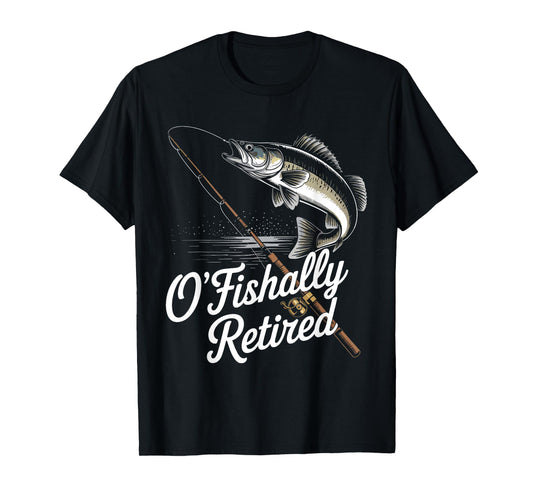 Ofishally Retired Fishing Retirement For Men Dad Fisherman T-Shirt