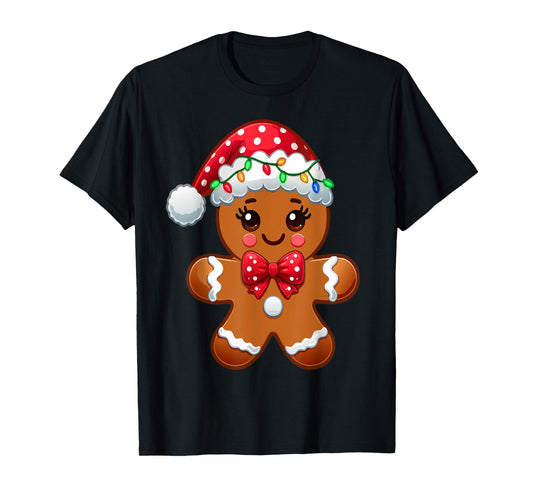 Christmas Holiday Cute Gingerbread Man Baking Lover Women T-Shirt