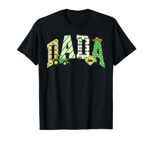 Dada of the Birthday Boy Tractors Farm Trucks Family Party T-Shirt