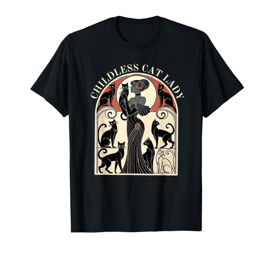 Childless Cat Ladies Cat Karma Retro Funny T-Shirt