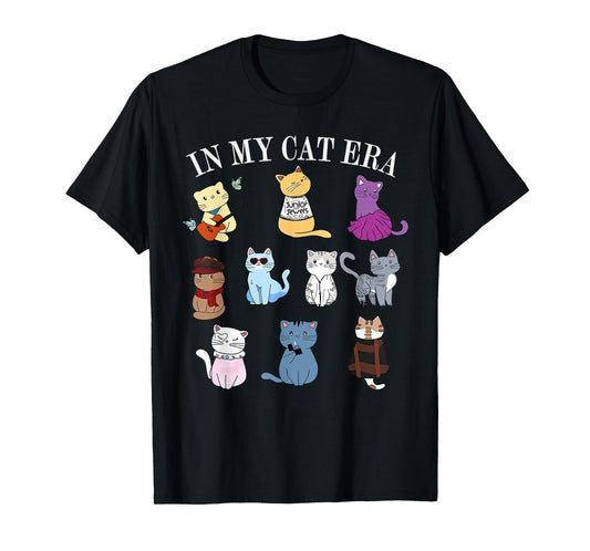 In My Cat Era Kitten Cat Lover Funny Groovy Retro Men Women T-Shirt