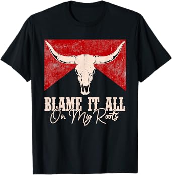Blame It All On My Roots Retro Deserts West Awesome Apparel T-Shirt