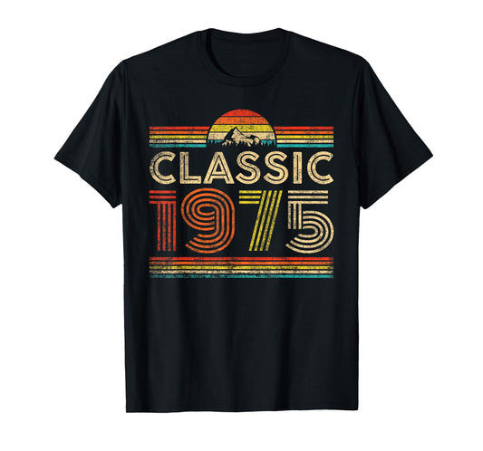 Classic 1975 Vintage 1975 Classic Year Men Women Birthday T-Shirt