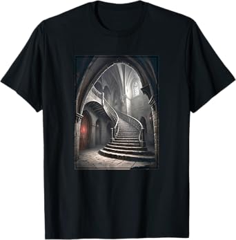 Dracula's Castle Staircase and Architecture T-Shirt