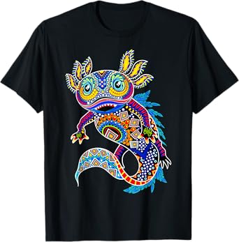 Axolotl Art Aztec Mexican Salamander Mexico Cinco De Mayo T-Shirt