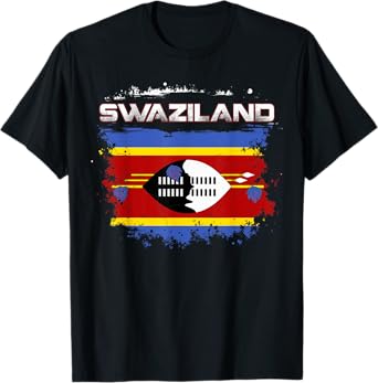 Vintage Patriotic Swazi Flag Swaziland T-Shirt