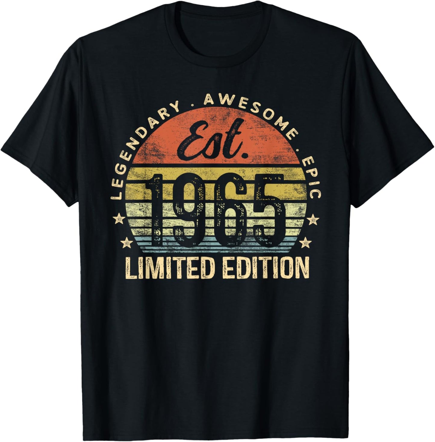 Est 1965 Limited Edition 60th Birthday Vintage 60 Year Old T-Shirt