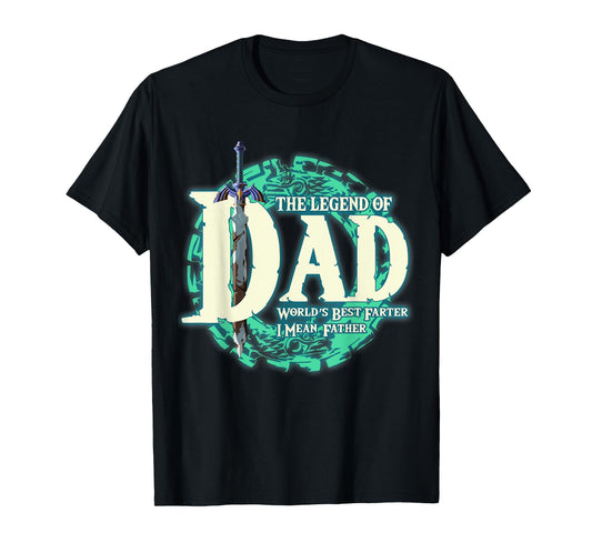 The Legend Of Dad World's Best Farter I Mean Father Gaming T-Shirt